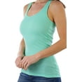 thumbnail image 4 of ToBeInStyle Womens Essential Ribbed Racerback Versatile Layering Cotton Blend Tank Top, 4 of 7