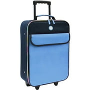 Angle View: 18" Junior Rolling Carry-On with Rainbow Zipper