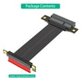 thumbnail image 2 of PCIE4.0 4X Right Angle Risers Card Extender 180 Degree to 90 Degree Ribbon Extender Card for Computer Motherboard, 2 of 11