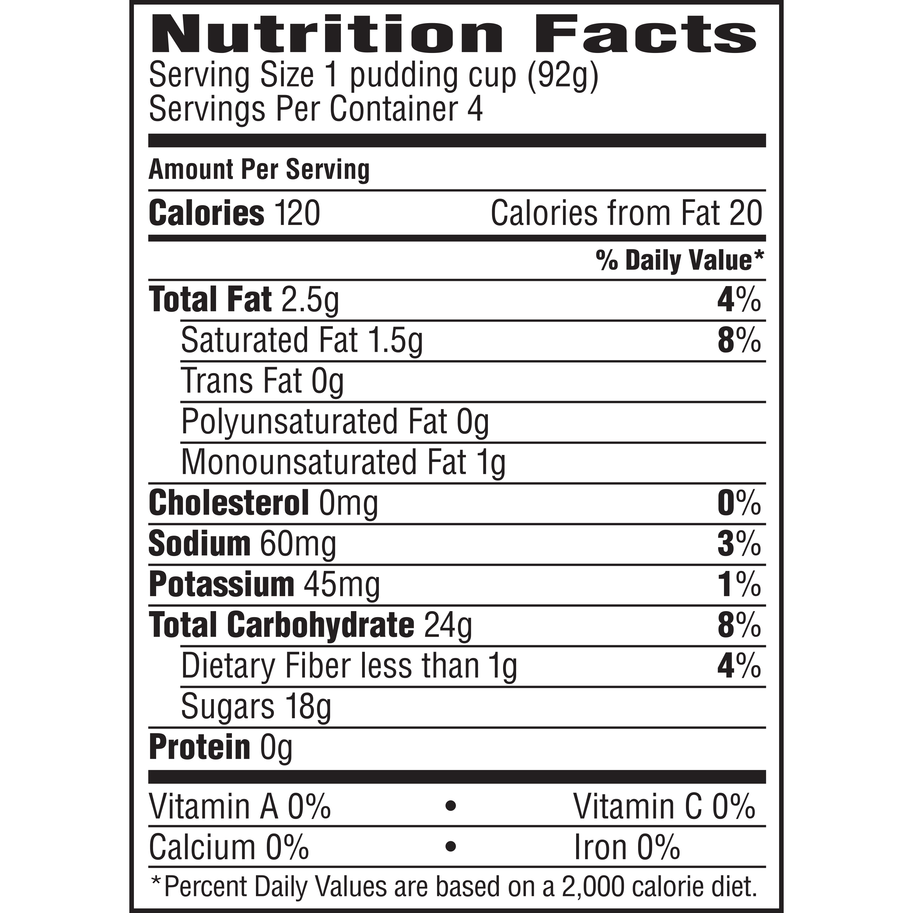 Snack Pack Pudding Nutrition Info Blog Dandk