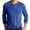 Blue, variant on Mens Dress Shirts Style Spring Autumn Button Round Neck Solid Color Long Sleeve Pocket Detail Bottoming Shirt