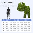 thumbnail image 4 of Fotbe Green Glitter Sparkle Pijama de Hombre con Estampado de Manga Larga, Conjunto de 2 Piezas, Ropa de Dormir Suave y Cómoda con Bolsillos-XX-Large, 4 of 7