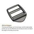 thumbnail image 3 of Metal Ladder Buckle Slider Tri-Glider Metal Adjustable Buckles, 4 Pack 25mm Inner Size, Gun-black, 3 of 5
