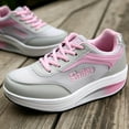 thumbnail image 4 of Tawop Women's Shoes, Fashion Women Mesh Heightening Shoes Soft Bottom Rocking Shoes Sneakers Pink Size 8, 4 of 8