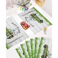 thumbnail image 4 of Easter Placemats Set of 6, Easter Eggs Truck Placemat for Dining Table Decorations, Bunny Gnomes Grass Wood Grain Place Mats, Spring Table Mats for Kitchen Dinner Seasonal Holiday Party Decor, 4 of 5