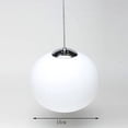 thumbnail image 3 of SHTUUYINGG Abat-Jour en Cuivre Moderne Boule Miroir Lustre Globe Chromé Lampe Suspendue avec Fil 110CM, Diamètre (Blanc, 15cm), 3 of 6