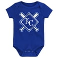 thumbnail image 4 of Newborn Outerstuff Kansas City Royals Home Plate 3-Piece Creeper Set, 4 of 4