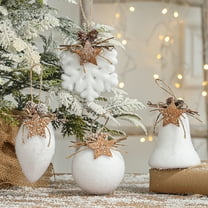 Tyidzon Christmas Ball Ornaments - Foam Christmas Balls - Farmhouse Ball Ornaments for Xmas Tree Fall Holiday Party Decorations