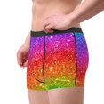 thumbnail image 4 of Fotbe Colorful Glitter Men’s Total Support Pouch Boxer Briefs, X-Temp Cooling, Moisture-Wicking Underwear, Regular, Long-leg and Trunk-Large, 4 of 9