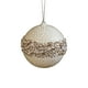 thumbnail image 2 of Adorno de espuma para bola navideña 3,94 pulgadas | Colgante colgante con efecto agrietado de lentejuelas doradas con purpurina | Decoración navideña de plástico blanco para árboles y arreglos, 2 of 6