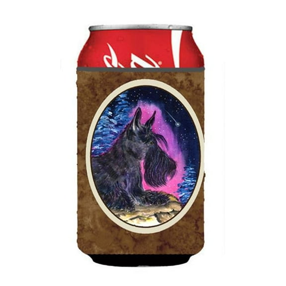 Starry Night Scottish Terrier Can or bottle sleeve Hugger 12 oz.