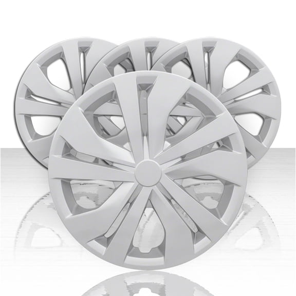 Set of 4 15" 5 Double Spoke Wheel Covers for 2020 Nissan Versa Sedan/S - Silver