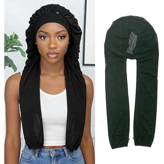 Pantyhose for Women, Long Hair Bonnets for Sleeping, 2 in 1 Long Hair & Braids Protection, for Braids