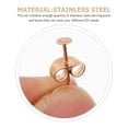 thumbnail image 3 of BESTYASH 50Pcs Rose Plated Stainless Steel Earring Posts and Backs for Making Durable Flat Post Studs, 3 of 4