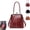 Red, variant on Vintage British Style Handbag, Mini Kiss Lock Retro Bag,Women's PU Leather Handbags