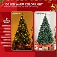 thumbnail image 6 of imerelez 7ft Snow Tipped Artificial Christmas Tree - DIY 150 Warm White LED Lights with Remote, 1100 PVC Branch Tips, Metal Stand for Home Holiday Decor, 6 of 8