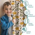 thumbnail image 3 of Blackout Kids Curtains,Yellow Green Leaf Flower Pattern Childrens Insulated Curtains Set Of 2,Bedroom Essentials,Toddler Room Decor 42"x84", 3 of 5