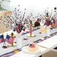 thumbnail image 5 of HengDidi Realistic Red White Blue Faux Berry Sprigs with Stars - 40cm Patriotic Decor for 4th of July, Memorial Day, Veterans Day, Indoor Outdoor Party Centerpiece (Durable Cloth), 5 of 6