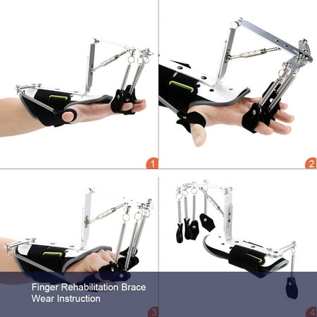 Finger Training Brace,Ymiko Adjustable Finger Wrist Orthotics Rehabilitation Trainer Tendons Exercise for Stroke Hemiplegia,Finger Rehabilitation