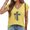 Yellow, variant on Cozymy Womens Yellow Rustic Faith Cross V Neck Short Sleeve T-Shirt S-5XL Southern Daily Wear Soft Tops