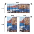 thumbnail image 4 of LALILO Kitchen Curtains and Valances Set of 3 36" And Ocean Window Treatment Tiers for Window Decor, 4 of 5