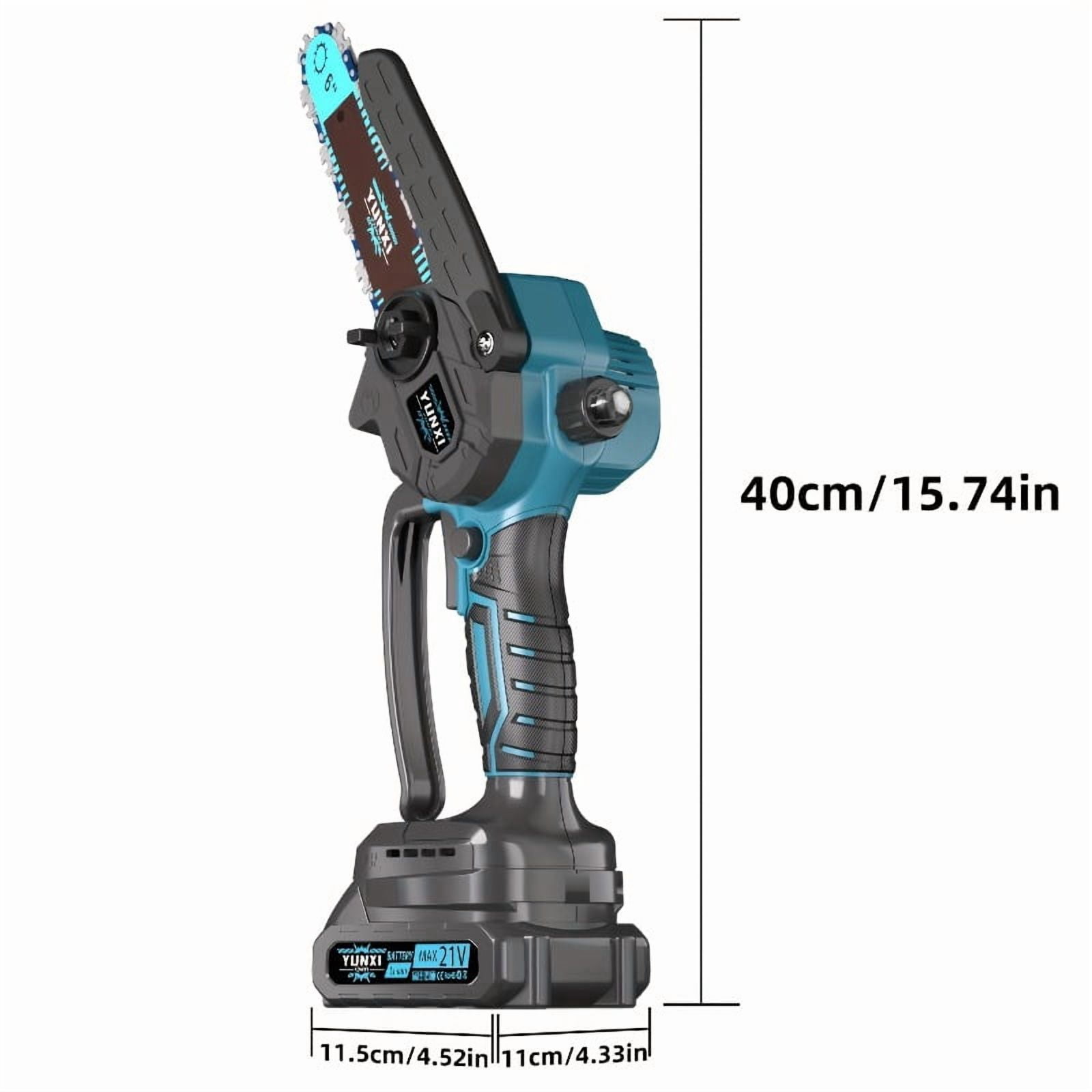 DGB Tool-Free Cordless Mini Chainsaw, 6 Inch Lithium Electric Handheld Saw with Easy Chain Tensioning, Portable Chainsaw for Yard Work & Tree Pruning