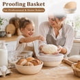 thumbnail image 6 of Vesteel Bread Proofing Basket Set of 2, 9 inch Round Banneton Bread Baking Baskets with Liner, Baking Supplies Tools Included for Fermenting Baking Dough, 6 of 8