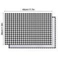 thumbnail image 5 of Black White Gingham Checkered Pattern Summer Placemats Table Placemats Set Of 6-Linen Kitchen Washable Placemats Table Mats 11.8"x17.7" Non-Slip Heat Resistant, 5 of 5