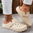 thumbnail image 4 of Rokment Womens Wide Width Clogs Orthopedic Arch Support Garden Shoes Waterproof Non Slip Closed Toe Backless Slippers Comfortable Beach Barefoot Water Sandals White Size 6.5, 4 of 7