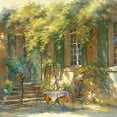 thumbnail image 2 of Messely, Johan 26x26 Gold Ornate Wood Framed with Double Matting Museum Art Print Titled - La terrasse du chateau, 2 of 4