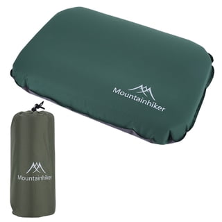 2 Oreillers Gonflables Camping - 34x22cm - Velours Et PVC - Pour Adultes Et Enfants