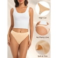 thumbnail image 4 of Jo & Bette Women Thong Panties, High-waisted Briefs, Women Cotton Underwear 6 Pack, 4 of 7