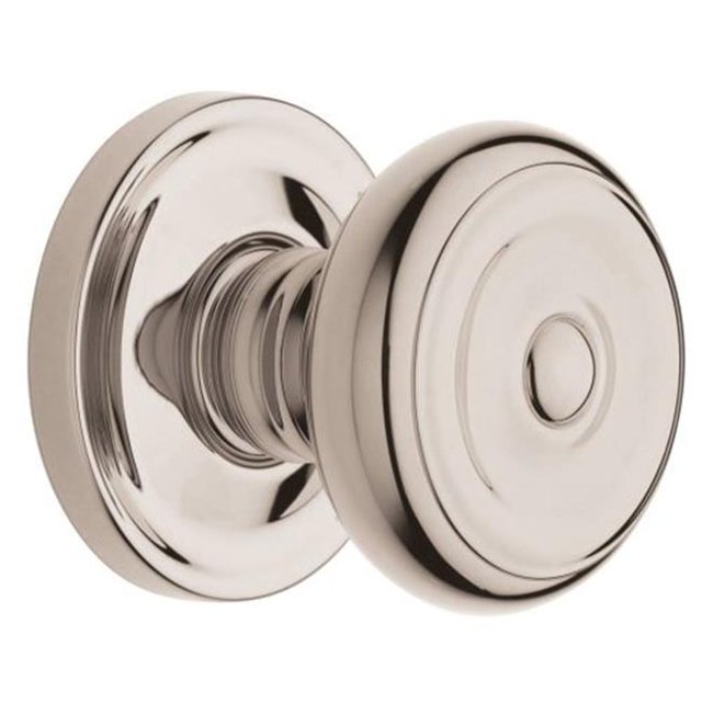 Baldwin 5020055PASS Colonial Passage Knob Set, Lifetime Polished Nickel