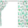 thumbnail image 4 of Coolnut 2PCS Sheer Curtains, 78"x55" Alpacas Cactus Plants Gauze Door and Window Voile Curtain Panels for Bedroom Living Room, 4 of 4