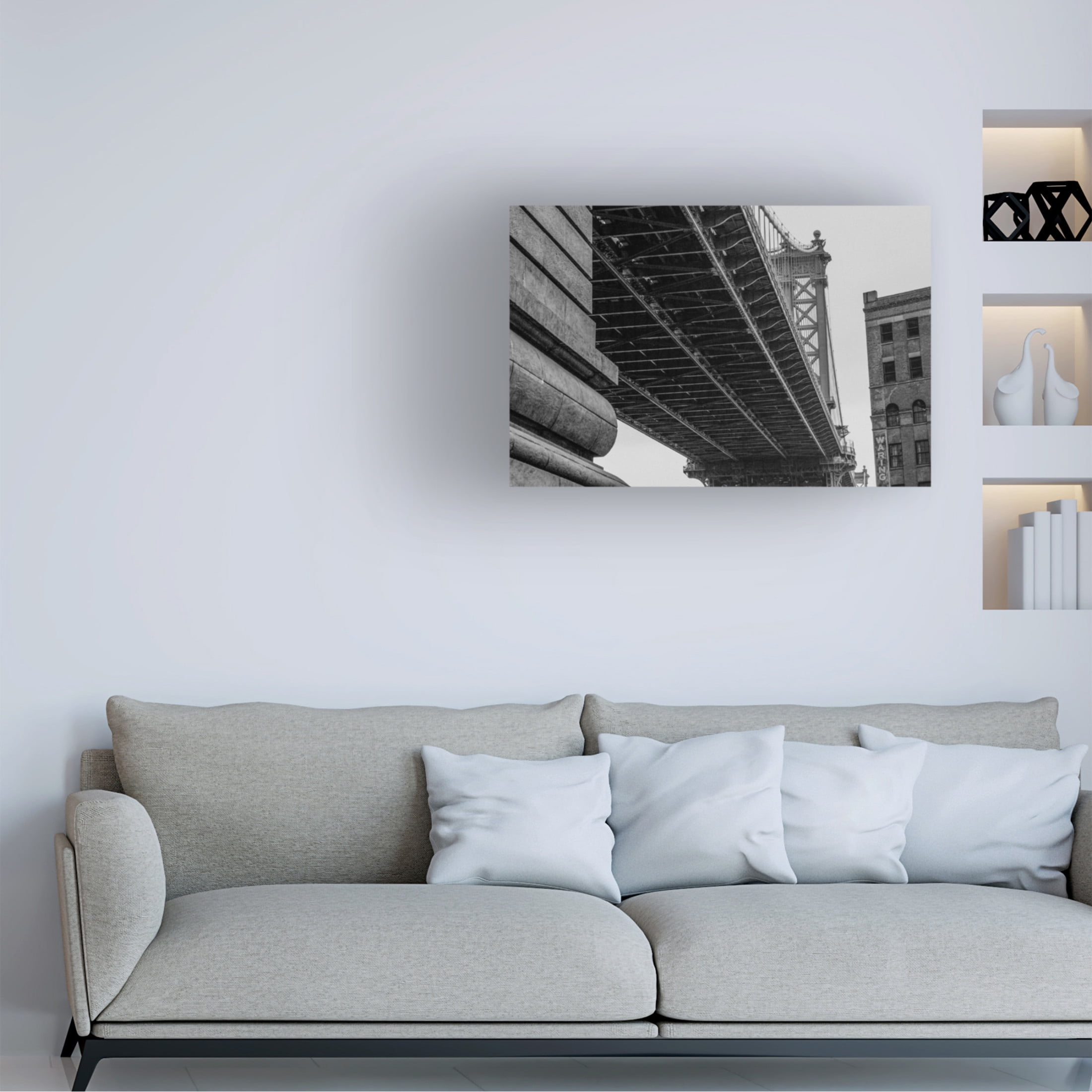Trademark Fine Art Rikard Ekstrand Manhattan Bridge Brooklyn New York Canvas Wall Art