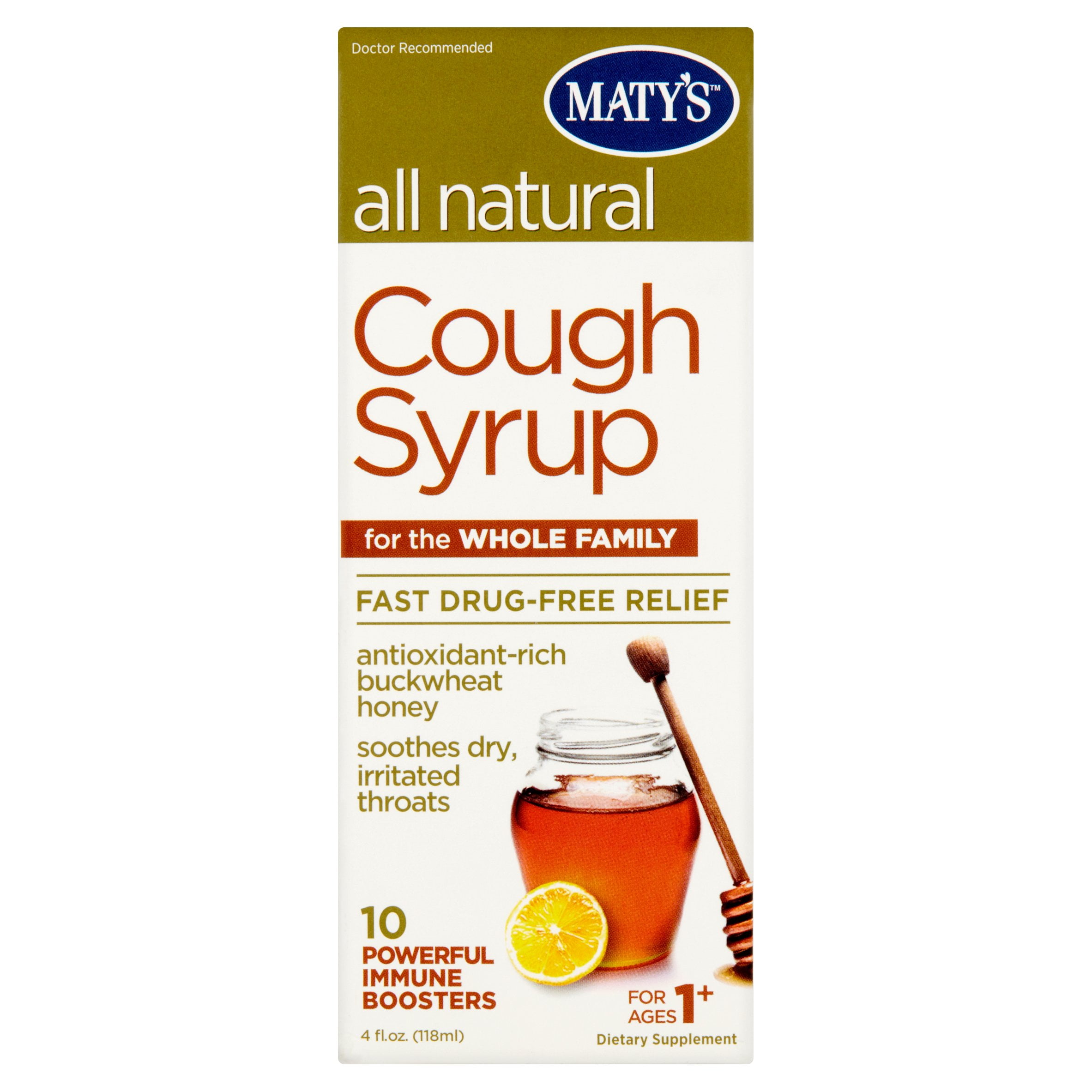 Maty's All Natural for the Whole Family Cough Syrup, 4 fl oz - Walmart.com