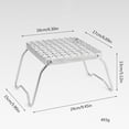 thumbnail image 3 of Portable Foldable Campfire Grills Stainless Grills Grate Camping BBQ Grills Stand with Legs for Outdoors Cooking Hiking, 3 of 9