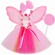 thumbnail image 2 of Disfraz de hada rosa para niñas, vestido de tutú con purpurina para fiesta de cumpleaños con alas de mariposa, vestido de princesa de hadas con flores de tul para niños, 2 of 5