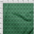 thumbnail image 3 of oneOone Cotton Cambric Green Fabric Geometrical Sewing Material Print Fabric By The Yard 56 Inch Wide, 3 of 4