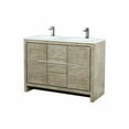thumbnail image 2 of Volez 84 in W x 18.25 in D Dark Grey Double Bath Vanity with Side Cabinets, White Ceramic Top, and Faucet Set, 2 of 7