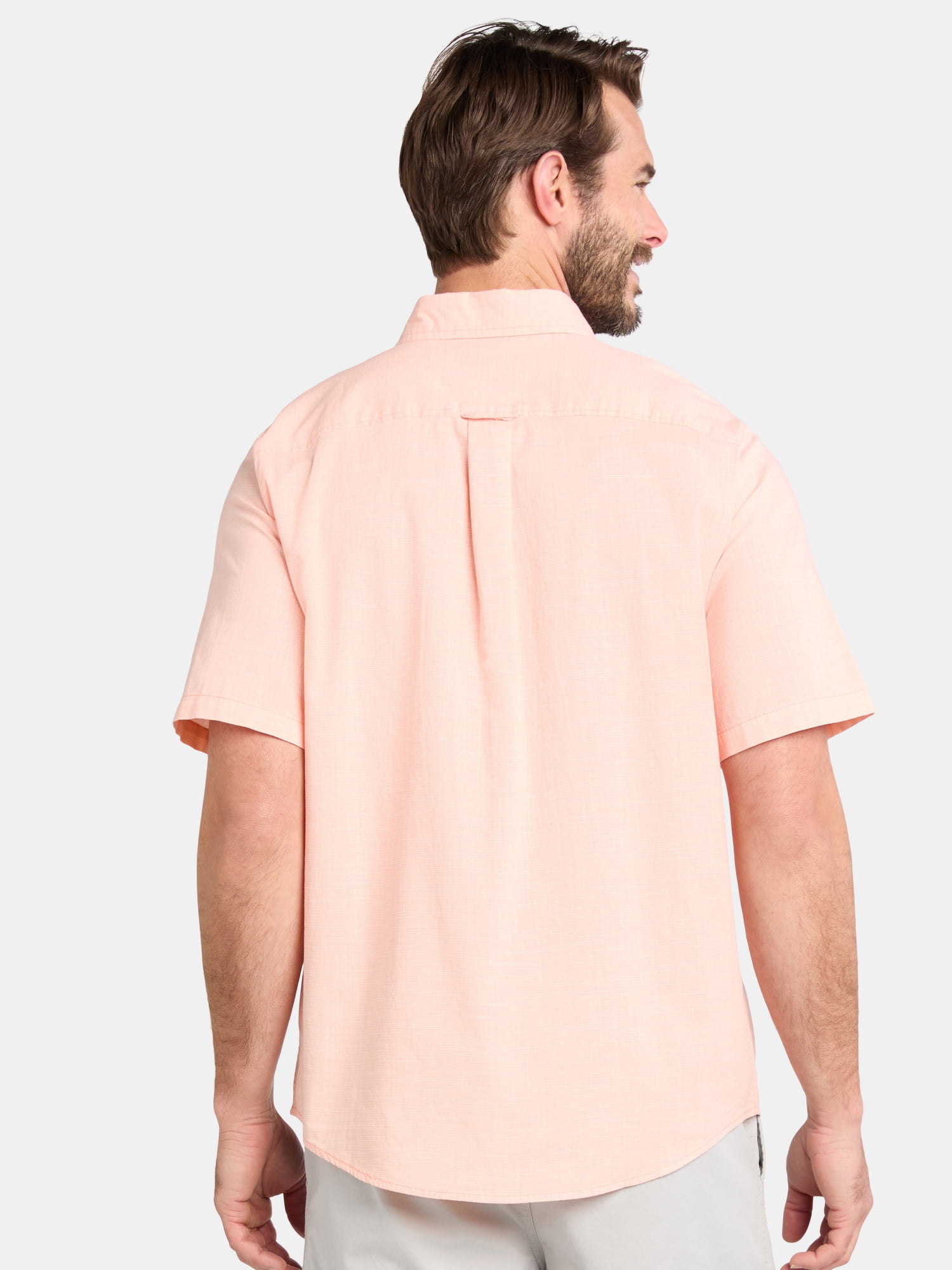 George Men's and Big Men's Cross Hatch Shirt with Short Sleeves, Sizes XS-3XL