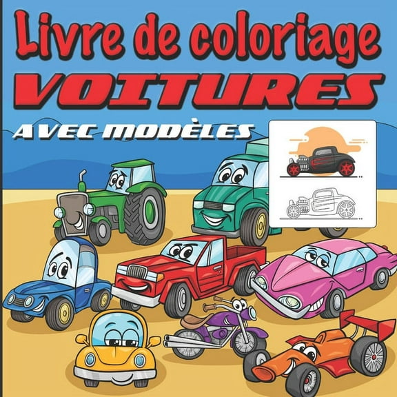 Livre de coloriage VOITURES: 20 voitures à colorier (modèles en couleur) - Cahier de coloriage enfant de 5 à 12 ans - Coloriage voitures de sport, Supercar, Vintage, tout pour ravir les enfants qui ai