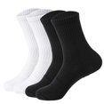 thumbnail image 3 of Calcetines largos de colores sólidos para hombre que absorben la humedad y son resistentes al olor, gruesos y largos, 3 of 8