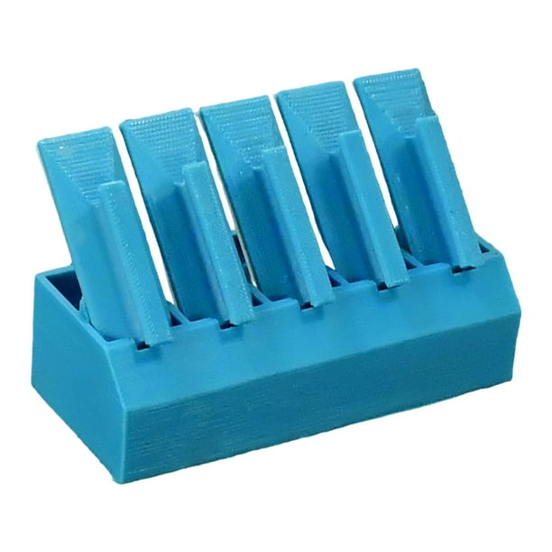 Kit de 5 placas de lijado con caja de almacenamiento para pulido de costuras profesional Azul