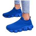 thumbnail image 5 of Rotm Shoes for Women Womens Slip On Sneakers Women Walking Tennis Shoes Lightweight Casual Sneakers for Gym Travel Work Blue,9, 5 of 5