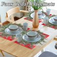 thumbnail image 4 of Faux Cedar Placemats, Faux Cedar Greenery Placemats Round, 15 Inch Christmas Artificial Pine Branch Placemat, Washable Winter Place Mats, Christmas Placemats for Holiday Party Dining, 4 of 7