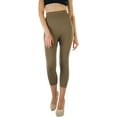 thumbnail image 2 of ToBeInStyle Womens Capri Length Wide Waistband Seamless Lightweight Stretch Leggings, 2 of 7