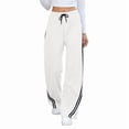 thumbnail image 1 of Pantalones Deportivos de Pierna para Mujer, Informales, de Cintura Alta, Rectos, con Cordón y Bolsillos S, 1 of 9