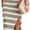 Apricot, variant on Womens Knit Side Slit Striped Long Tank Dress