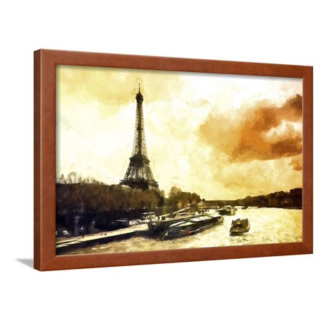 Paris Fiery Sunset Framed Print Wall Art By Philippe Hugonnard
